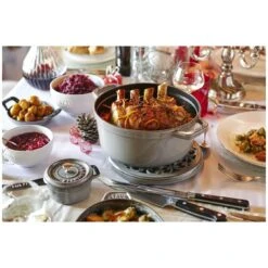 Staub Cocotte 34 Cm, Rund, Graphit-Grau, Gusseisen -Staub 000011002