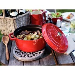 Staub Cocotte 26 Cm, Rund, Kirsch-Rot, Gusseisen 13 Staub Cocotte 26 Cm, Rund, Kirsch-Rot, Gusseisen -Staub 000017190