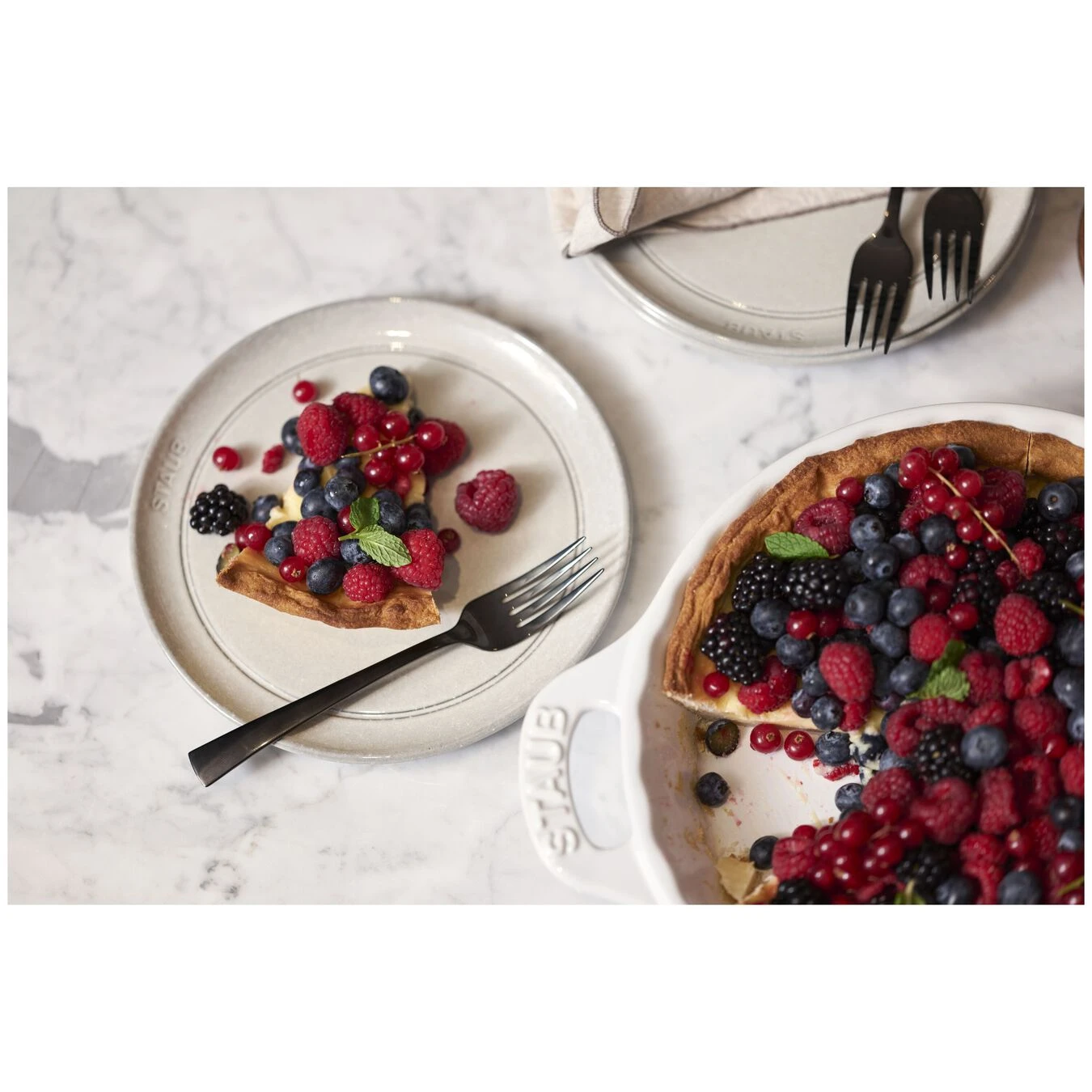 Staub Teller Flach 20 Cm, Keramik, Weisser Trüffel 5 Staub Teller Flach 20 Cm, Keramik, Weisser Trüffel – Bild 3