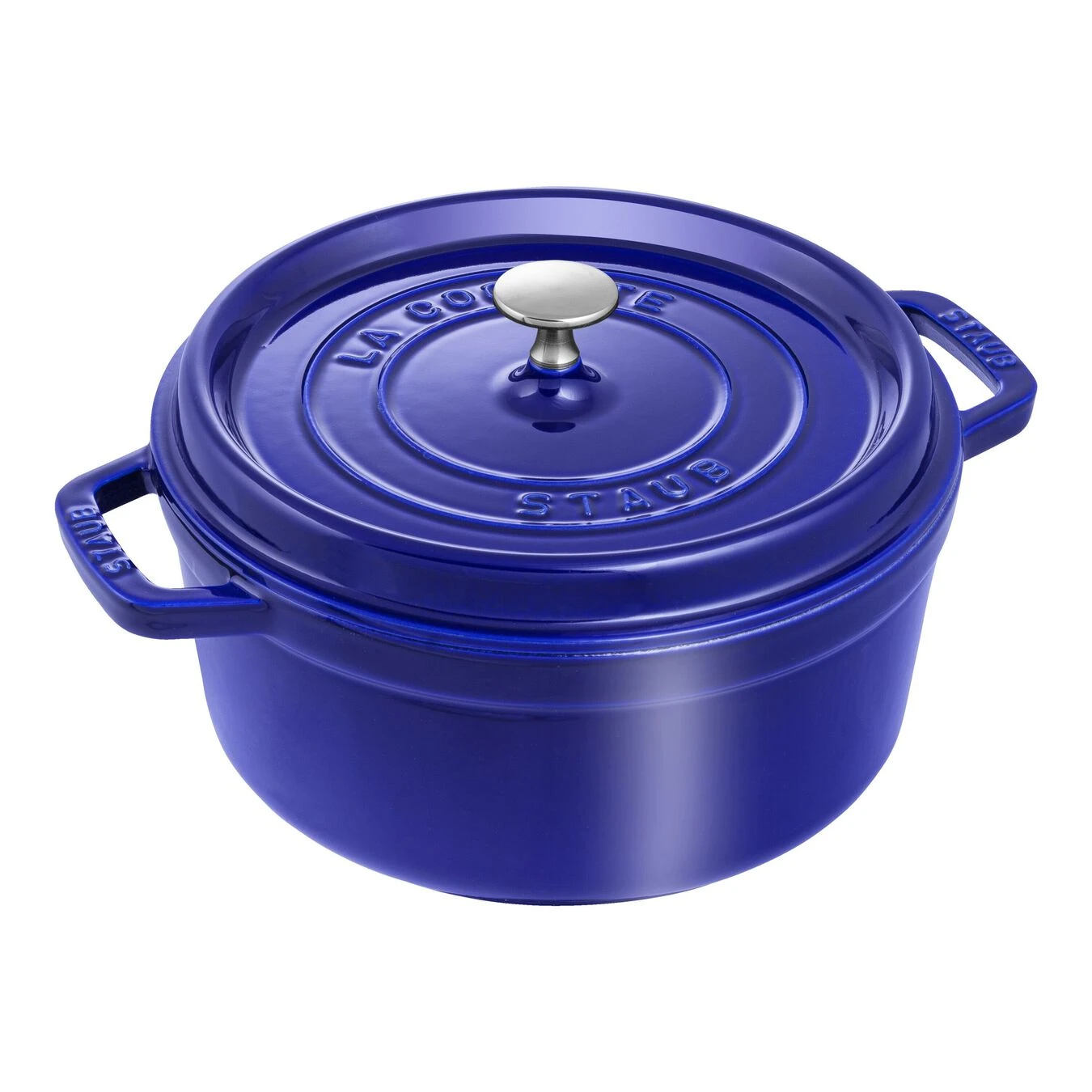Staub Cocotte 24 Cm, Rund, Dunkelblau, Gusseisen 3 Staub Cocotte 24 Cm, Rund, Dunkelblau, Gusseisen