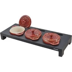 Staub Servierbrett Für 3 Mini-Cocottes, 42 Cm X 16 Cm, Fiberholz 11 Staub Servierbrett Für 3 Mini-Cocottes, 42 Cm X 16 Cm, Fiberholz -Staub 11907 00 4