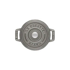 Staub Cocotte 12 Cm, Rund, Graphit-Grau, Gusseisen -Staub 40500 106 0 2