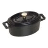Staub Mini Cocotte 11 Cm, Oval, Schwarz, Gusseisen -Staub 40500 111 0 1