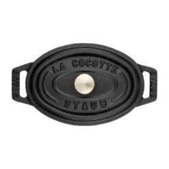 Staub Mini Cocotte 11 Cm, Oval, Schwarz, Gusseisen -Staub 40500 111 0 3