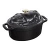 Staub Cocotte 17 Cm, Oval, Schwarz, Gusseisen -Staub 40500 171 0 1