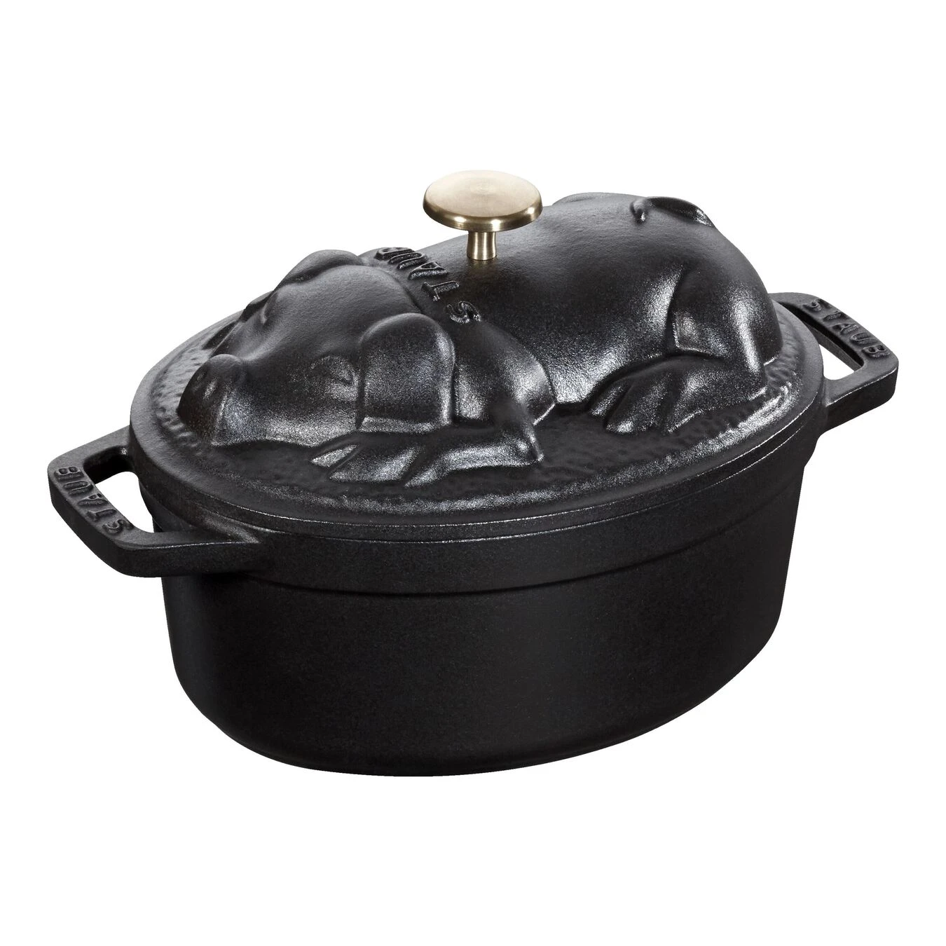 Staub Cocotte 17 Cm, Oval, Schwarz, Gusseisen 3 Staub Cocotte 17 Cm, Oval, Schwarz, Gusseisen
