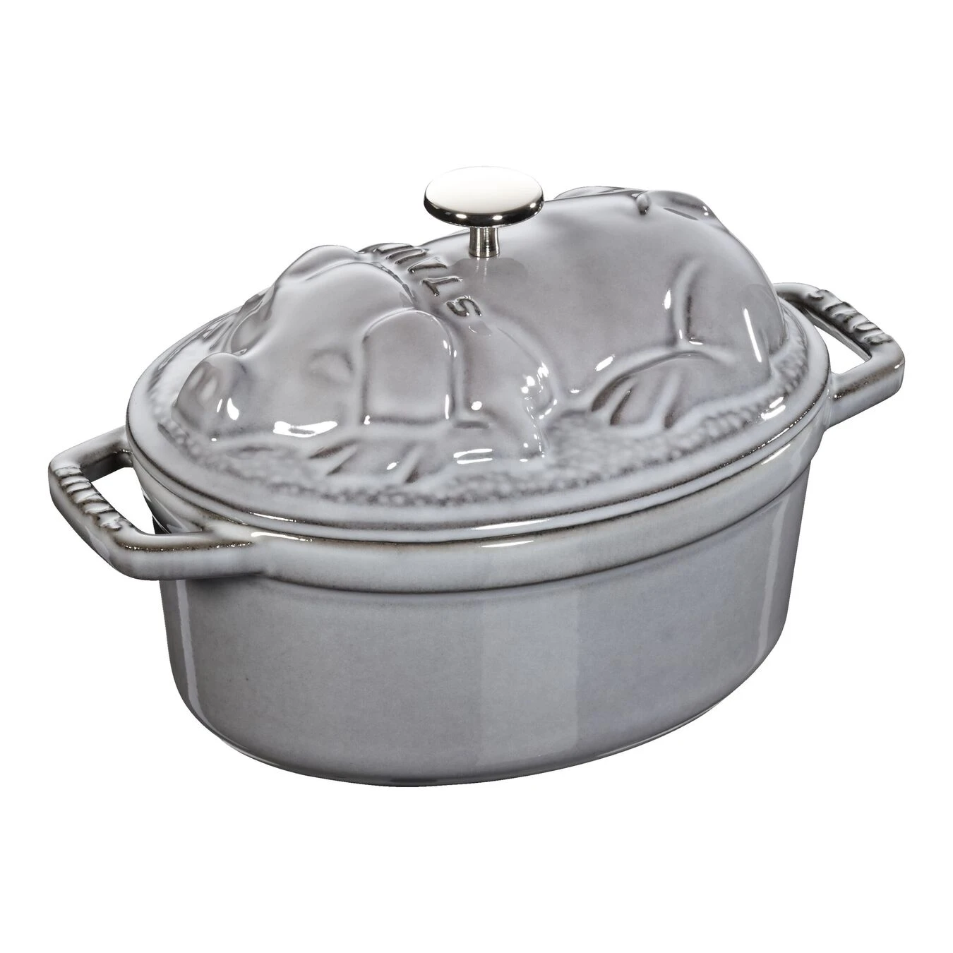 Staub Cocotte 17 Cm, Oval, Graphit-Grau, Gusseisen 3 Staub Cocotte 17 Cm, Oval, Graphit-Grau, Gusseisen