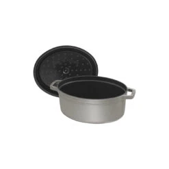 Staub Cocotte 23 Cm, Oval, Graphit-Grau, Gusseisen -Staub 40500 236 0 5 4