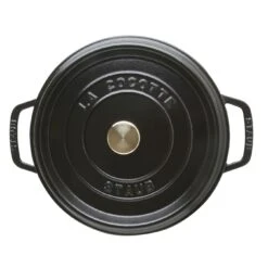 Staub Cocotte 24 Cm, Rund, Schwarz, Gusseisen -Staub 40500 241 0 3