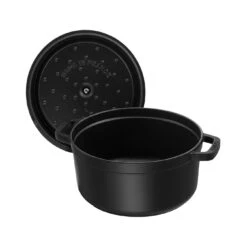 Staub Cocotte 24 Cm, Rund, Schwarz, Gusseisen -Staub 40500 241 0 6 4