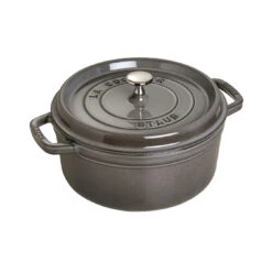 Staub Cocotte 18 Cm, Rund, Graphit-Grau, Gusseisen