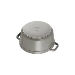 Staub Cocotte 24 Cm, Rund, Graphit-Grau, Gusseisen -Staub 40500 246 0 6