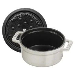 Staub Mini Cocotte 10 Cm, Rund, Weisser Trüffel, Gusseisen -Staub 40501408 5