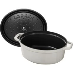 Staub Cocotte 23 Cm, Oval, Weisser Trüffel, Gusseisen -Staub 40501421 5