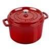 Staub Cocotte Tief 24 Cm, Rund, Kirsch-Rot, Gusseisen -Staub 40501485