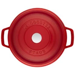 Staub Cocotte Tief 24 Cm, Rund, Kirsch-Rot, Gusseisen -Staub 40501485 3