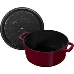 Staub Cocotte 28 Cm, Rund, Bordeaux, Gusseisen -Staub 40502278 05