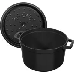 Staub Cocotte Tief 24 Cm, Rund, Schwarz, Gusseisen -Staub 40502285 5
