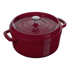 Staub Cocotte 20 Cm, Rund, Bordeaux, Gusseisen
