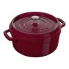 Staub Cocotte 22 Cm, Rund, Bordeaux, Gusseisen