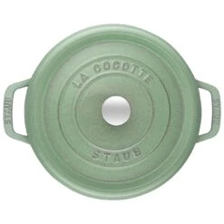 Staub Cocotte 18 Cm, Rund, Salbeigrün, Gusseisen -Staub 40505 364 3 2