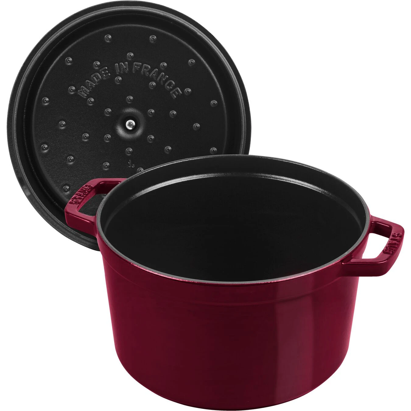 Staub Cocotte Tief 24 Cm, Rund, Bordeaux, Gusseisen 7 Staub Cocotte Tief 24 Cm, Rund, Bordeaux, Gusseisen – Bild 5