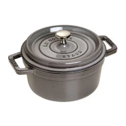 Staub Cocotte 22 Cm, Rund, Graphit-Grau, Gusseisen