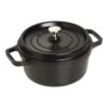Staub Cocotte 22 Cm, Rund, Schwarz, Gusseisen -Staub 40509 305 0 1