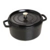 Staub Cocotte 26 Cm, Rund, Schwarz, Gusseisen -Staub 40509 310 0 1