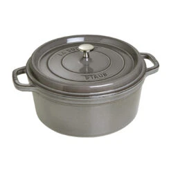 Staub Cocotte 28 Cm, Rund, Graphit-Grau, Gusseisen