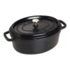 Staub Cocotte 29 Cm, Oval, Schwarz, Gusseisen -Staub 40509 315 0 1