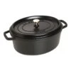Staub Cocotte 31 Cm, Oval, Schwarz, Gusseisen