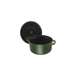 Staub Cocotte 22 Cm, Rund, Basilikum-Grün, Gusseisen -Staub 40509 354 0 5