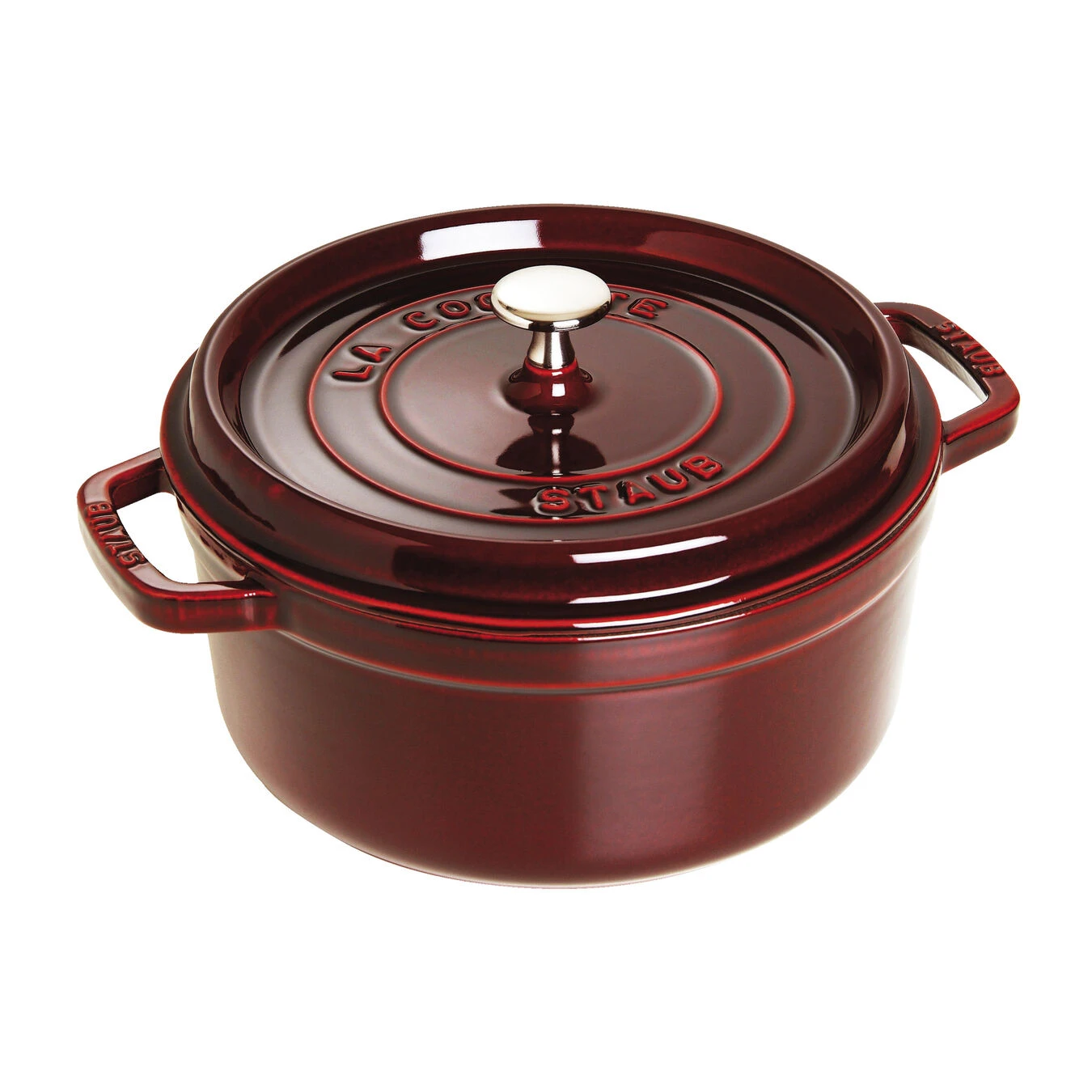 Staub Cocotte 26 Cm, Rund, Grenadine-Rot, Gusseisen 3 Staub Cocotte 26 Cm, Rund, Grenadine-Rot, Gusseisen