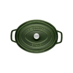 Staub Cocotte 31 Cm, Oval, Basilikum-Grün, Gusseisen -Staub 40509 363 0 2 1