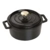Staub Cocotte 12 Cm, Rund, Schwarz, Gusseisen -Staub 40509 471 0 1