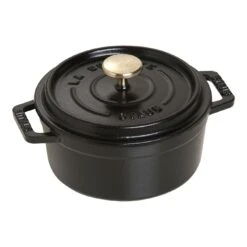 Staub Cocotte 12 Cm, Rund, Schwarz, Gusseisen