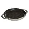 Staub Grillpfanne 26 Cm, Rund, Graphit-Grau, Gusseisen -Staub 40509 522 0 1