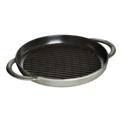 Staub Grillpfanne 26 Cm, Rund, Graphit-Grau, Gusseisen