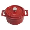 Staub Mini Cocotte 10 Cm, Rund, Kirsch-Rot, Gusseisen -Staub 40509 799 0 1