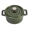 Staub Mini Cocotte 10 Cm, Rund, Basilikum-Grün, Gusseisen -Staub 40509 804 0 1
