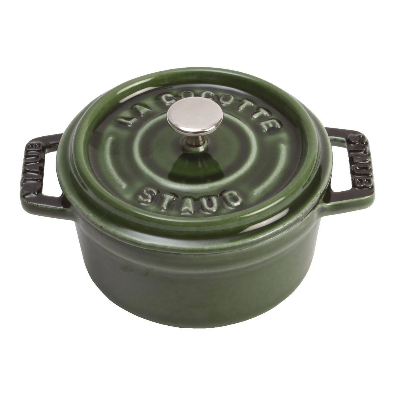 Staub Mini Cocotte 10 Cm, Rund, Basilikum-Grün, Gusseisen 3 Staub Mini Cocotte 10 Cm, Rund, Basilikum-Grün, Gusseisen