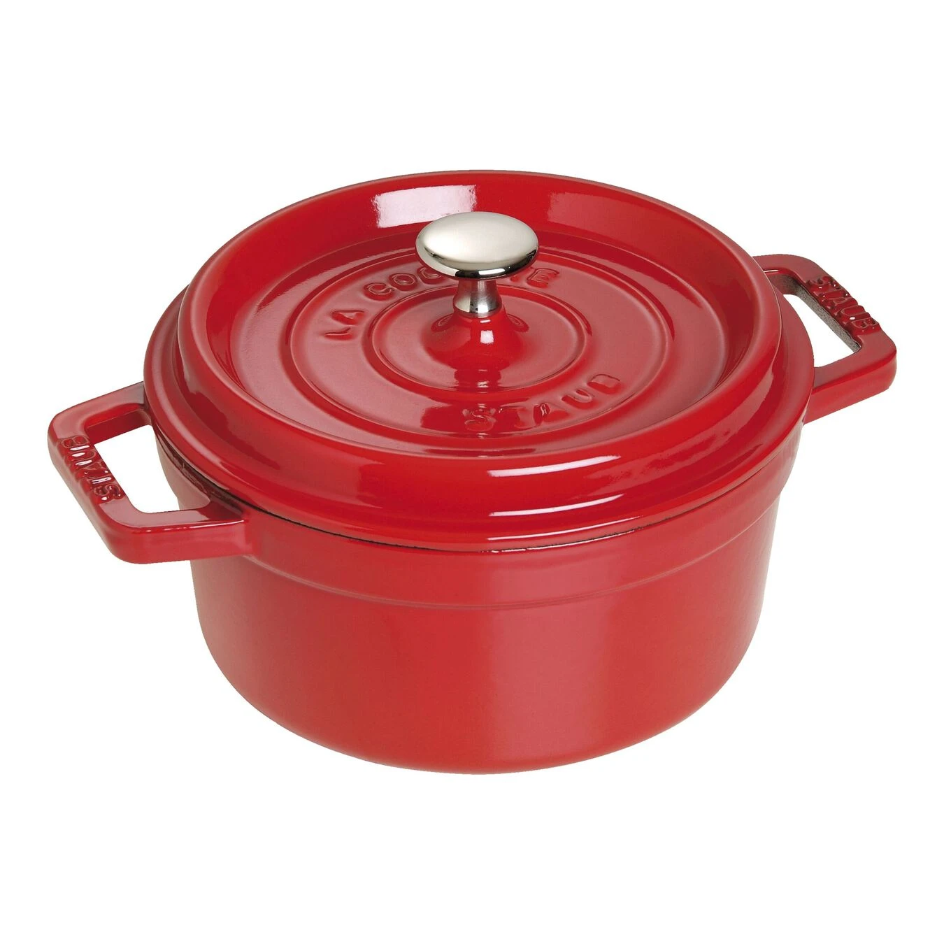 Staub Cocotte 22 Cm, Rund, Kirsch-Rot, Gusseisen 3 Staub Cocotte 22 Cm, Rund, Kirsch-Rot, Gusseisen
