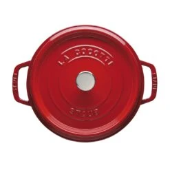Staub Cocotte 28 Cm, Rund, Kirsch-Rot, Gusseisen -Staub 40509 835 0 3 1