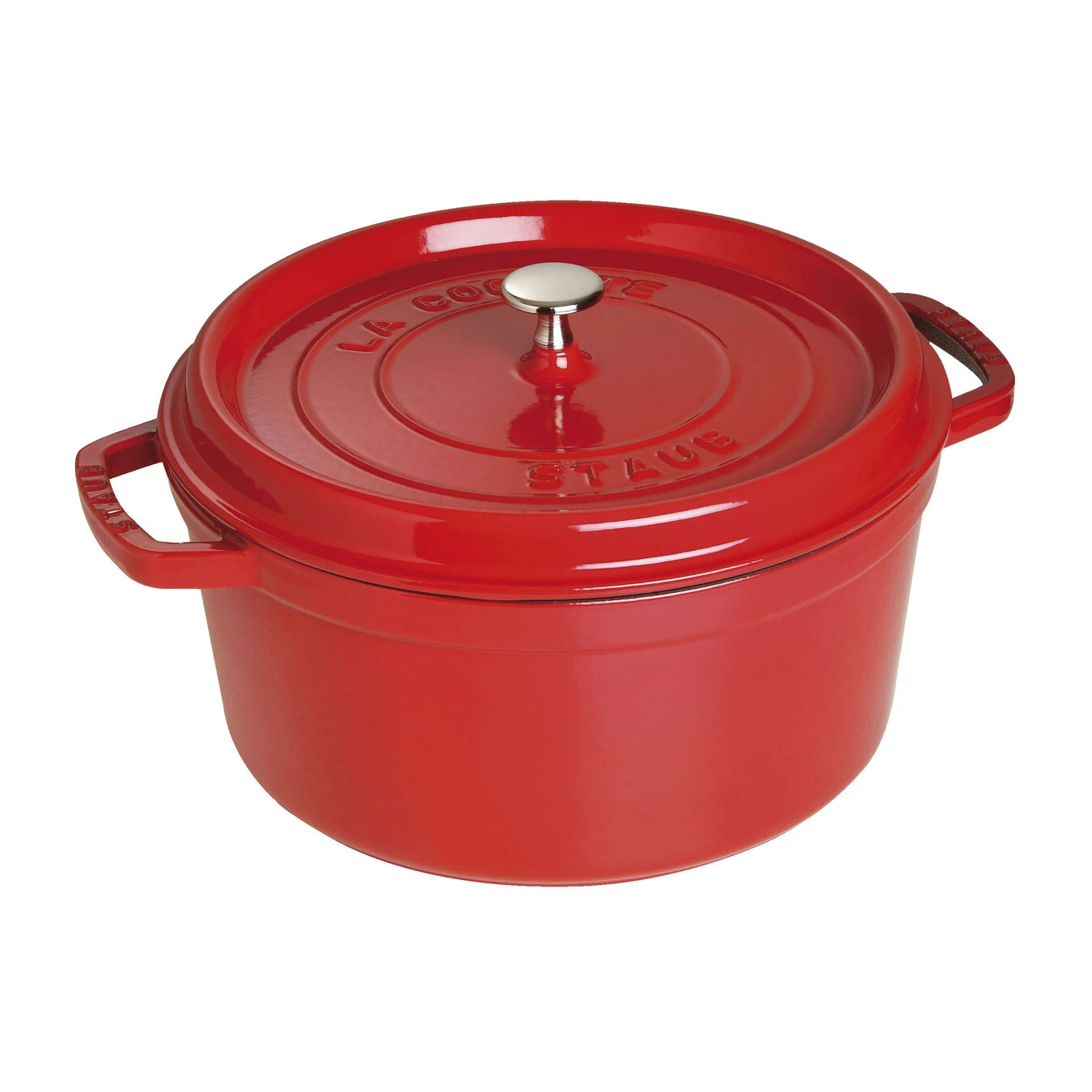 Staub Cocotte 30 Cm, Rund, Kirsch-Rot, Gusseisen 3 Staub Cocotte 30 Cm, Rund, Kirsch-Rot, Gusseisen