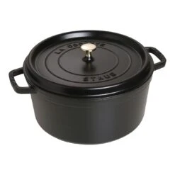 Staub Cocotte 30 Cm, Rund, Schwarz, Gusseisen