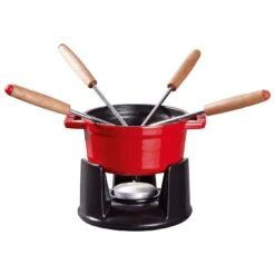 Staub Mini Fondue Set 10 Cm, Kirsch-Rot -Staub 40509 900 0 3