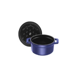 Staub Mini Cocotte 10 Cm, Rund, Dunkelblau, Gusseisen -Staub 40510 262 0 5