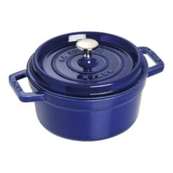 Staub Cocotte 20 Cm, Rund, Dunkelblau, Gusseisen