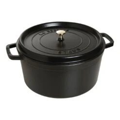 Staub Cocotte 34 Cm, Rund, Schwarz, Gusseisen